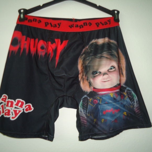 CHUCKY Wanna Play Men's  Play Boxers Underwear Briefs Size-M - Picture 1 of 6